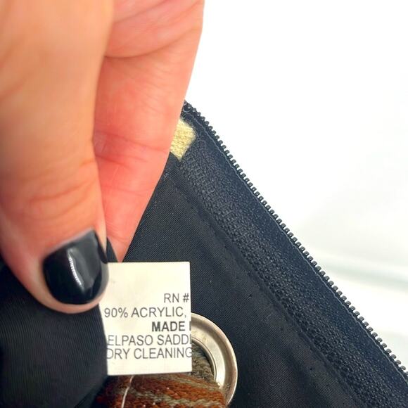 El Paso Saddle Blanket Striped Multicolor Tote Bag Purse Navajo Western Boho - Picture 9 of 10